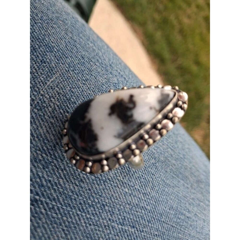Chunky Buffalo Turquoise Ring | Matte Finish | Size 9.5 | Southwestern Style